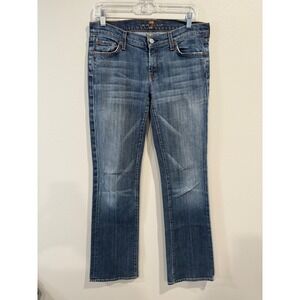 7 For All Mankind Kimmie Straight Leg Jeans Blue Medium Wash Size 30